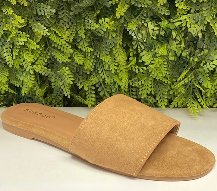 Suede Tan Sandals