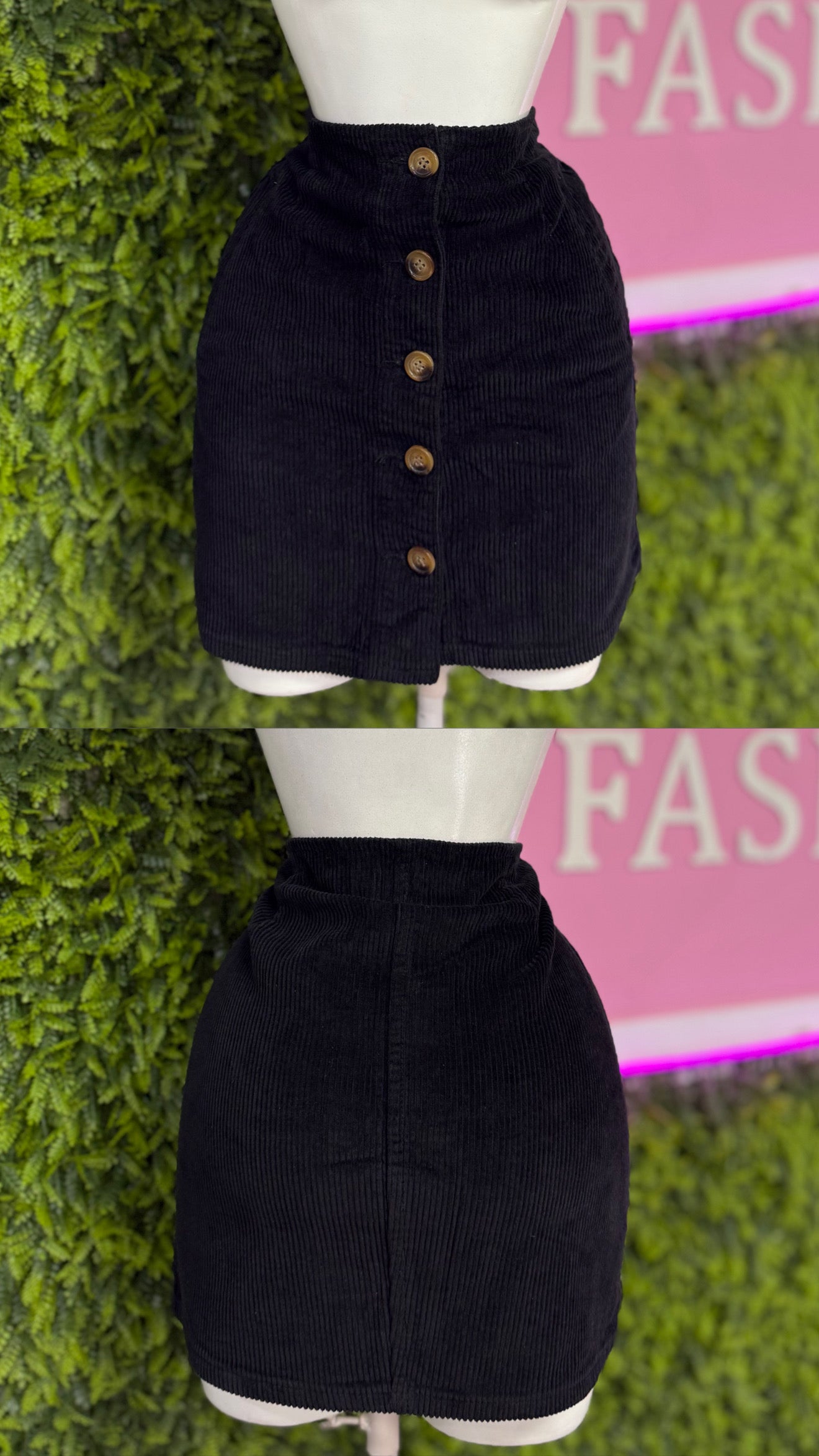 Black Woven Skirt