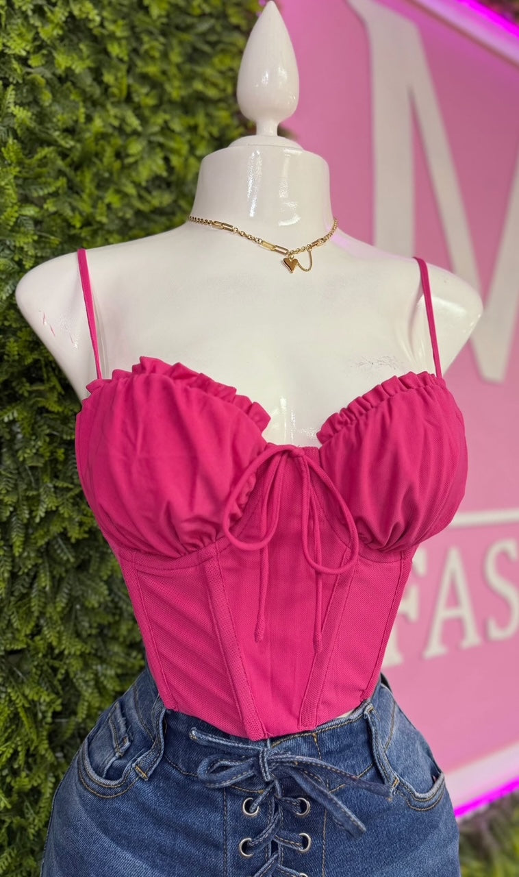 Fuchsia Crop Top