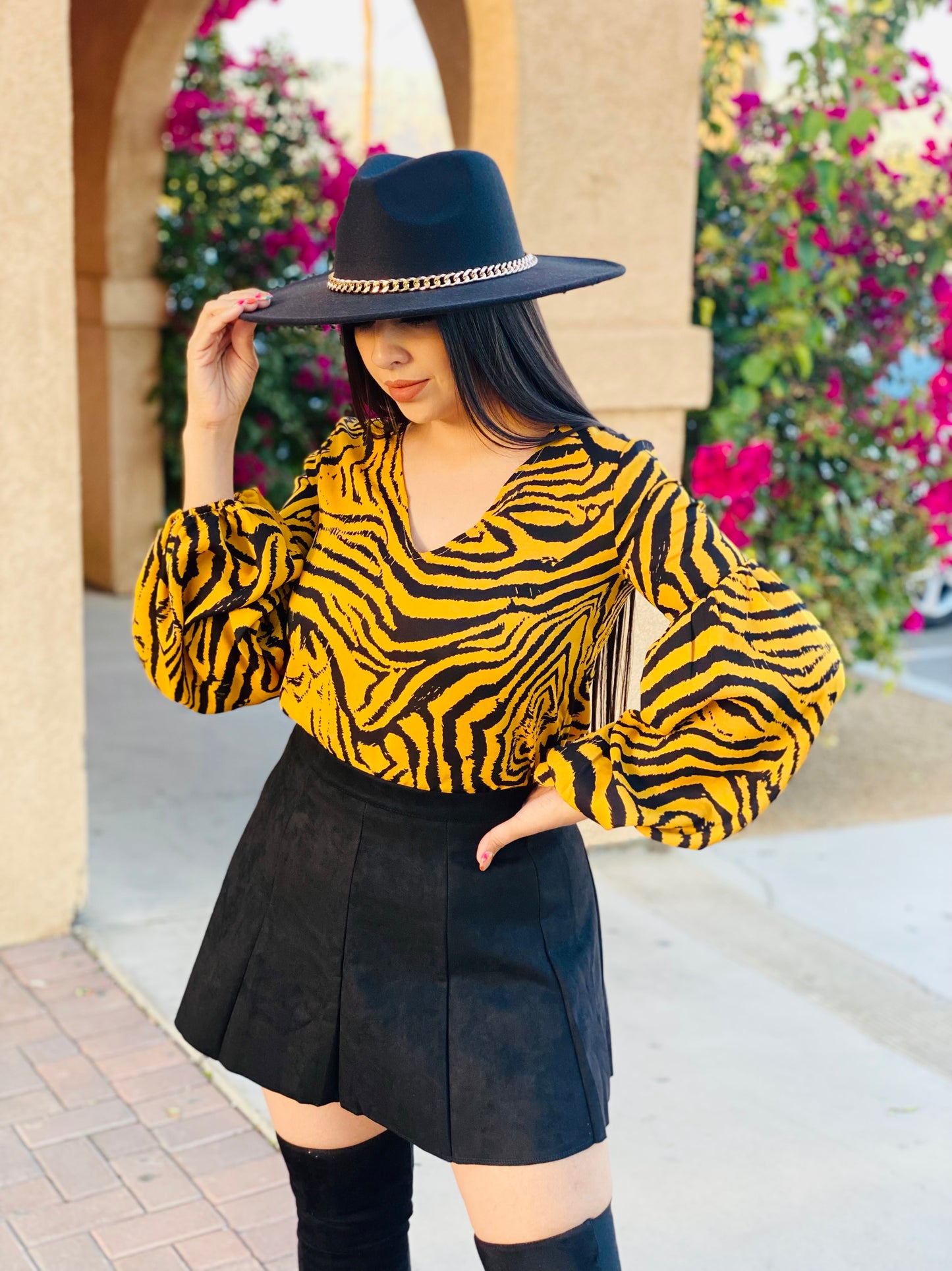 Zebra Long Sleeve Top