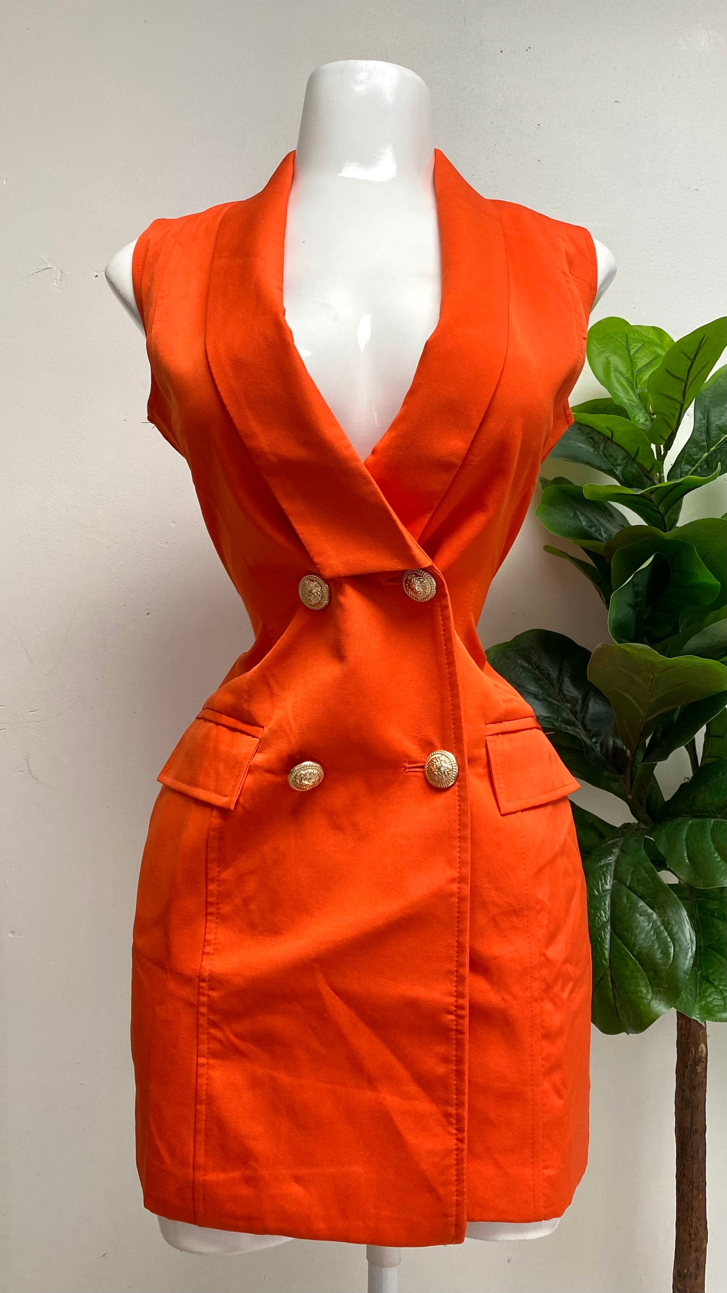Orange Vest Dress