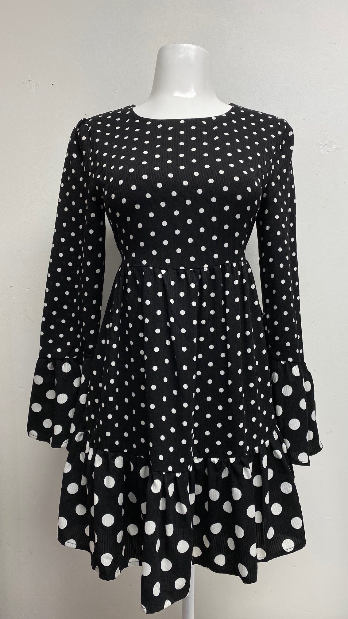 Polka Dot Flared Dress