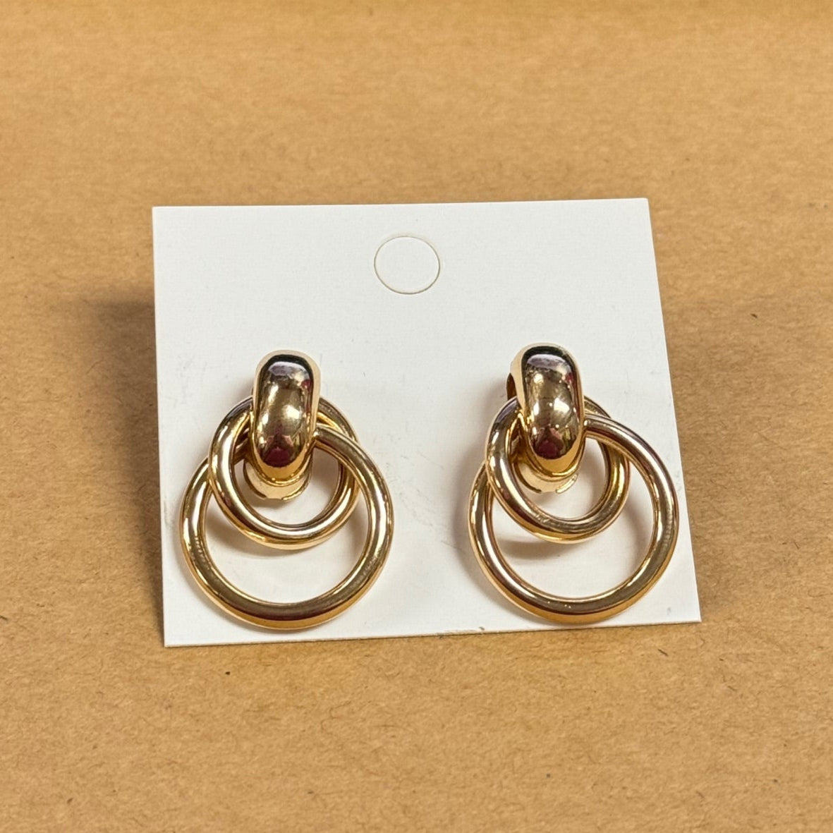 Small Gold Tone Hoop Earrings (1 Inch)