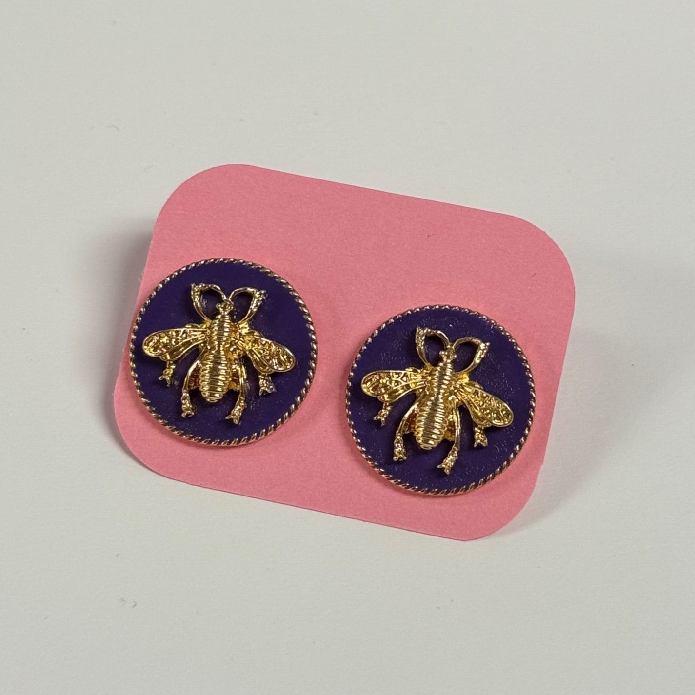 Queen Bee Stud Earrings (1 Inch)