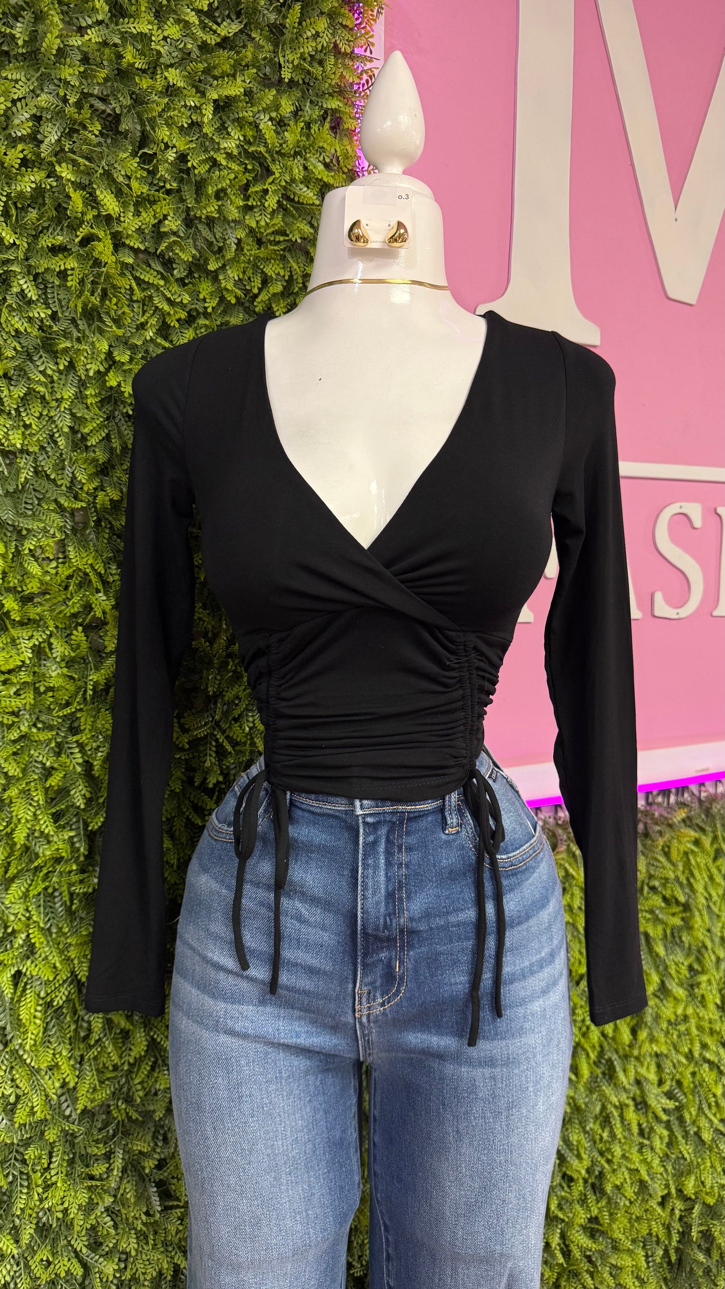 Long Sleeve Ruched Top
