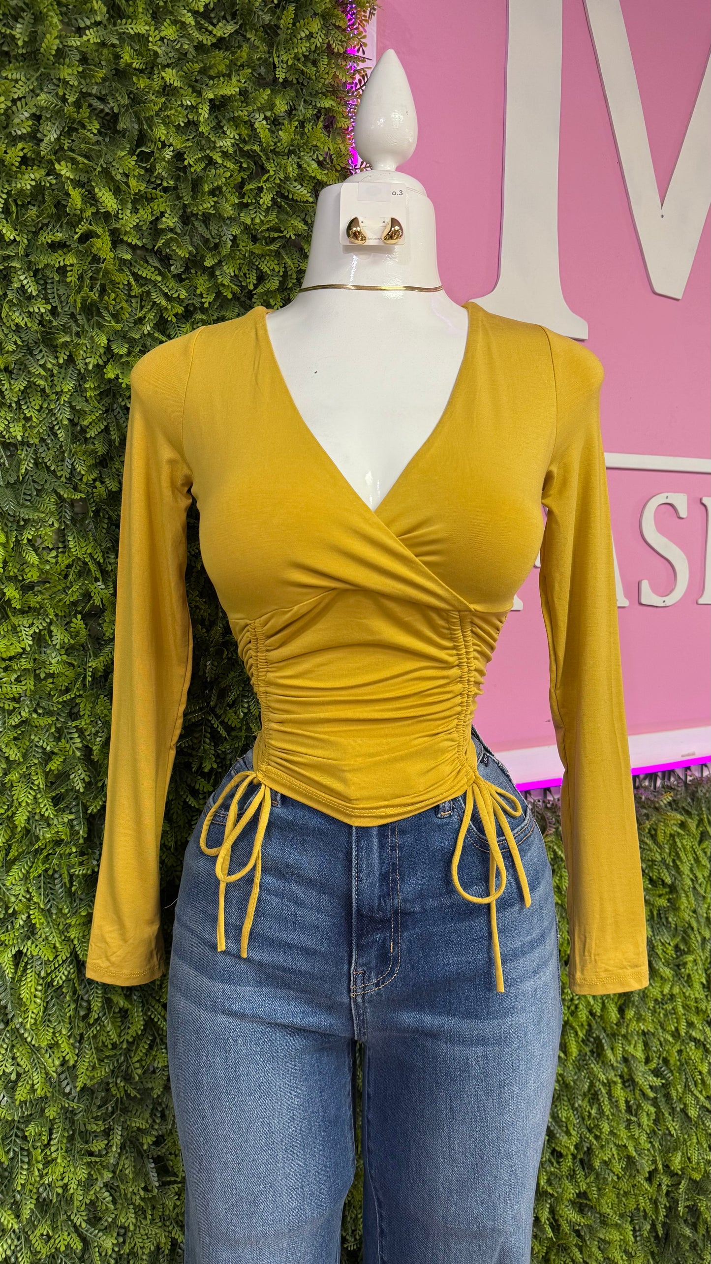 Long Sleeve Ruched Top