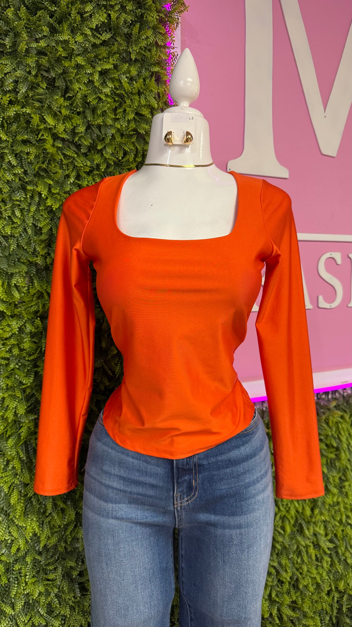 Orange Lycra Top