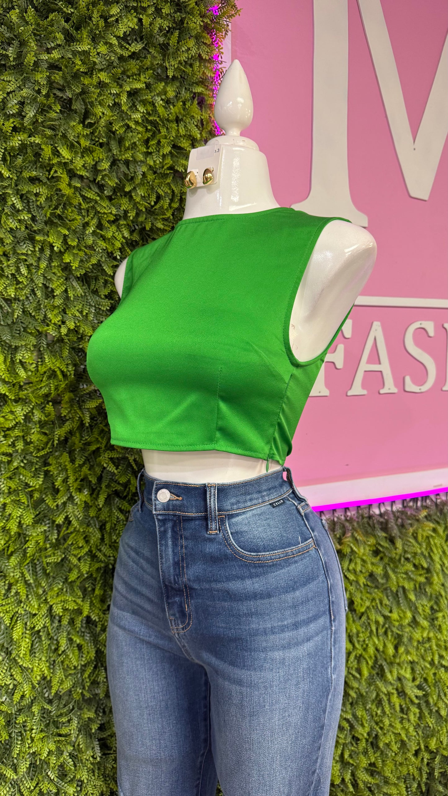 Satin Crop Top