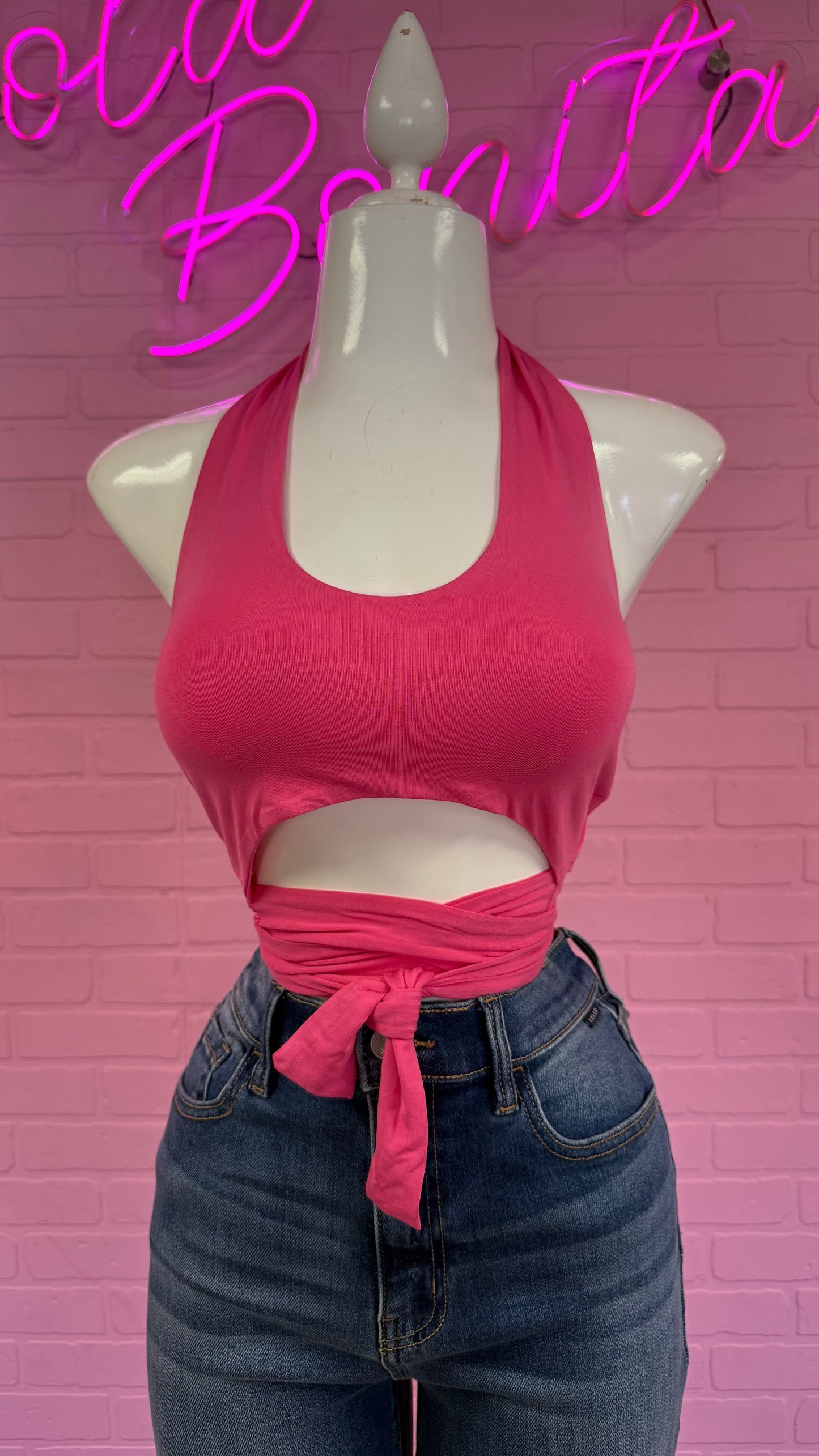 Pink Halter Top