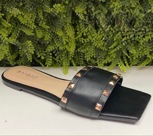Black Stud Sandals