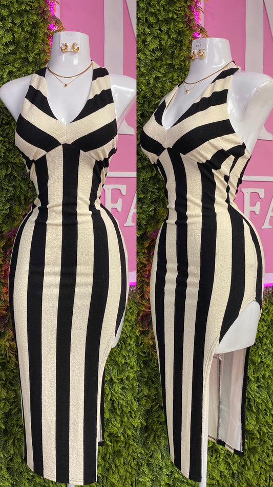 Striped Midi Dress