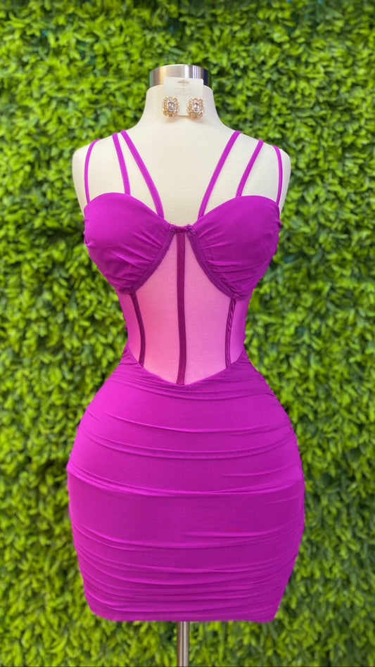Magenta Strappy Dress