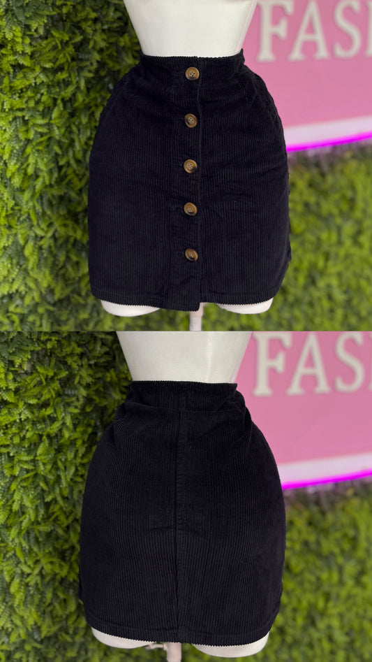 Black Woven Skirt