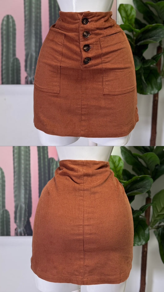 Brown Woven Skirt