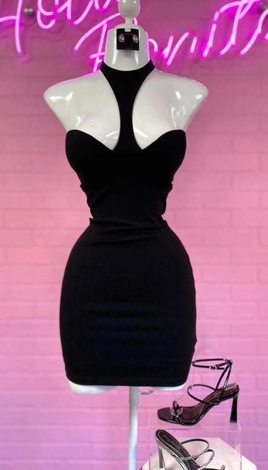 Black Halter Neck Dress
