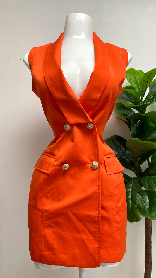 Orange Vest Dress