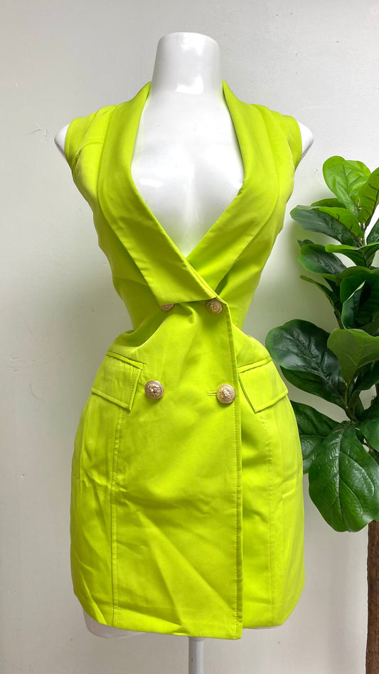 Neon Green Vest Dress