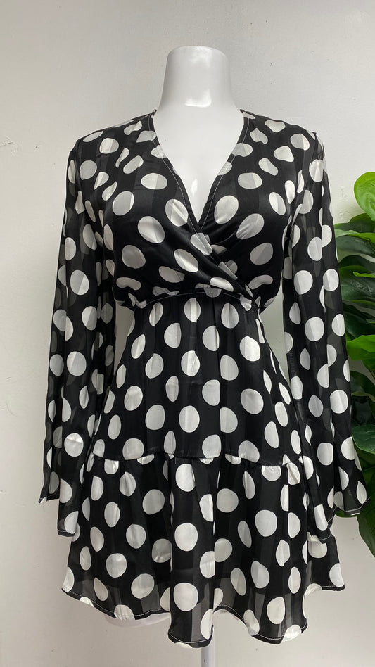 Polka Dot Flared Dress
