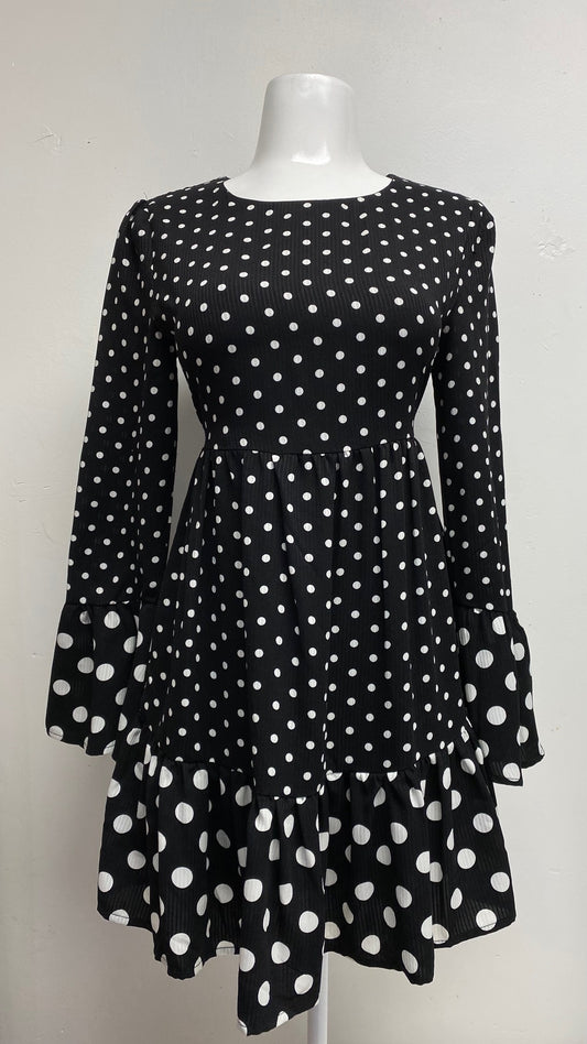 Polka Dot Flared Dress