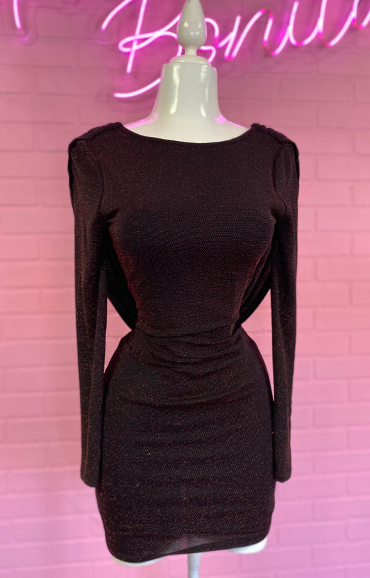Black Red Shimmer Dress
