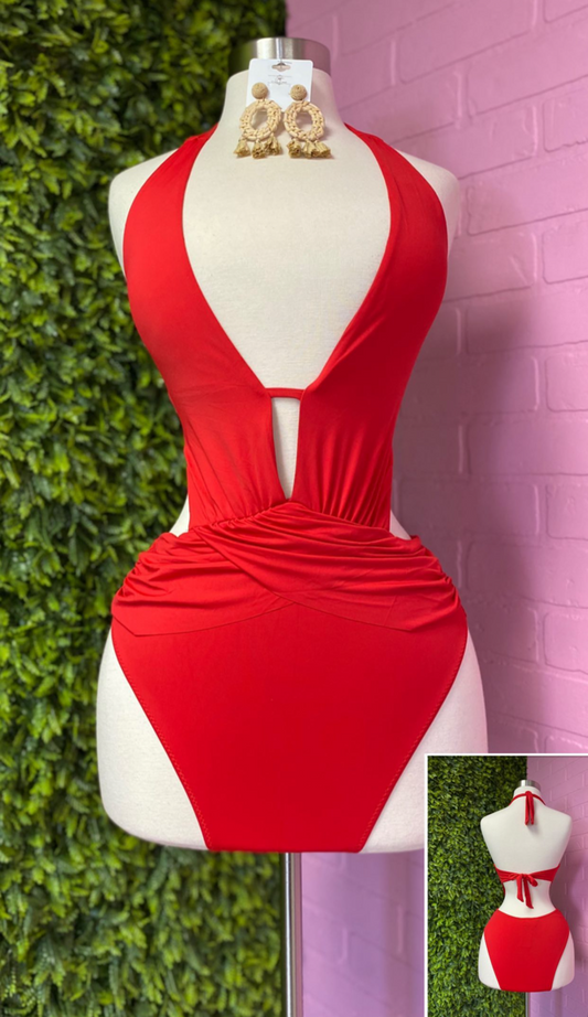One Piece Halter Neck Bikini