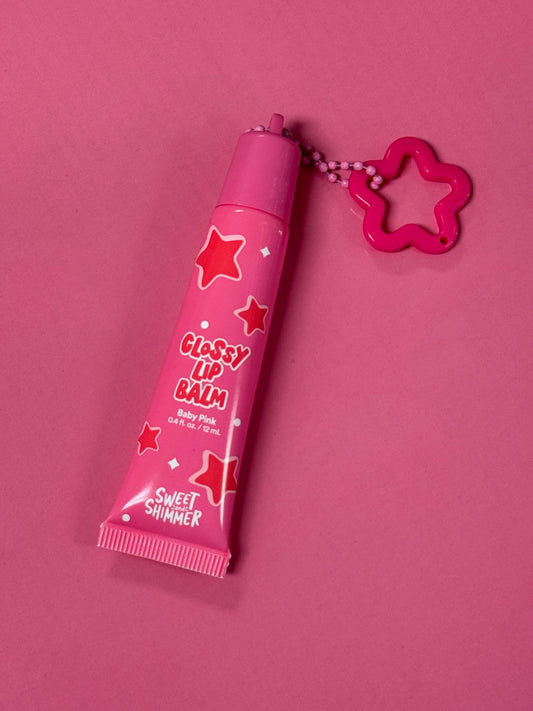 Baby Pink Lip Balm Keychain