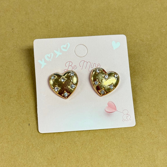 Metallic Heart Studs (1 Inch)