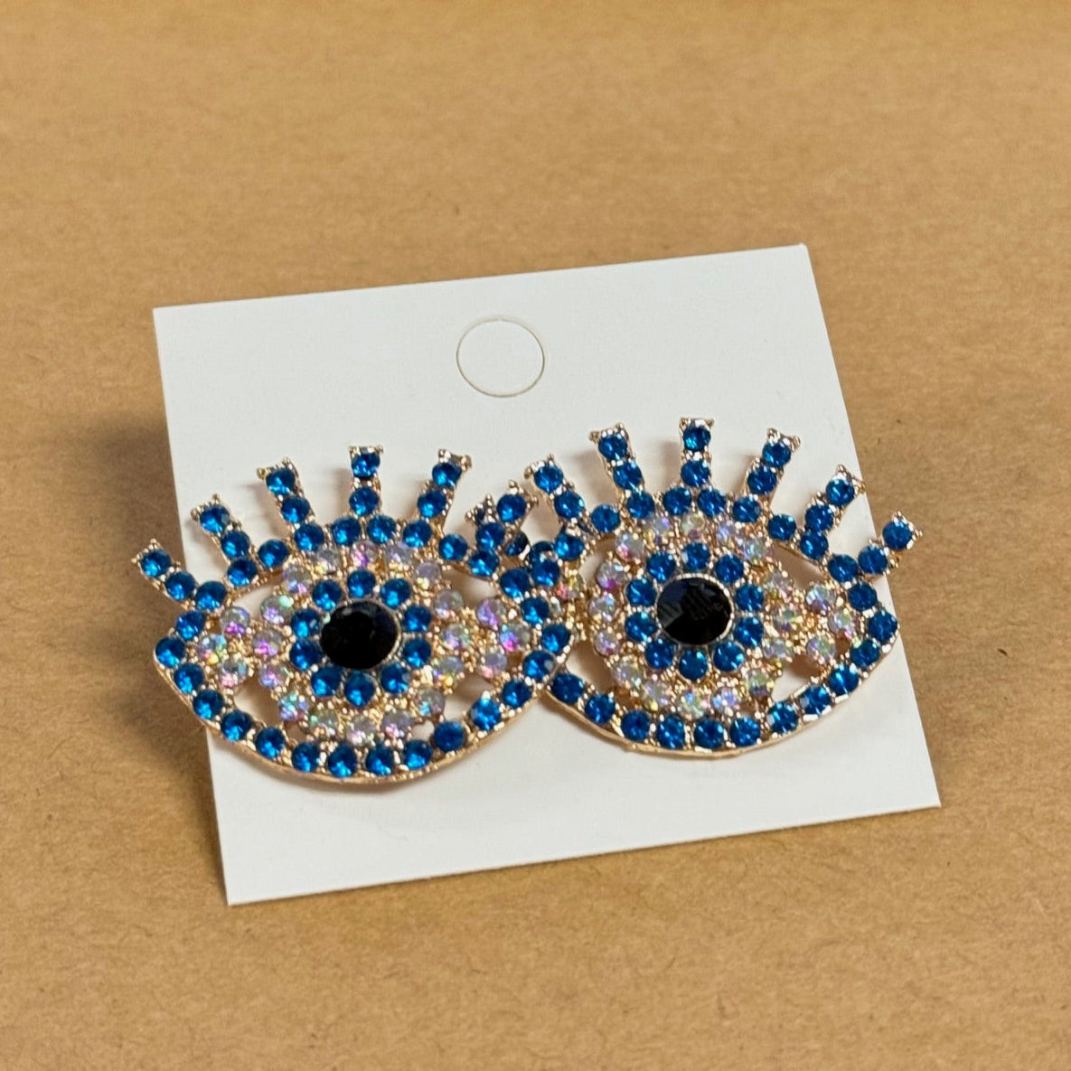 Evil Eye Stud Earrings (1.5 Inches)