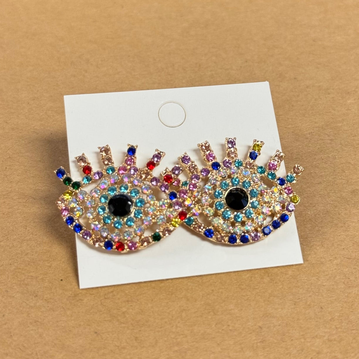 Evil Eye Stud Earrings (1.5 Inches)