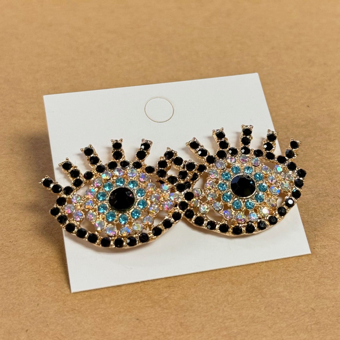 Evil Eye Stud Earrings (1.5 Inches)