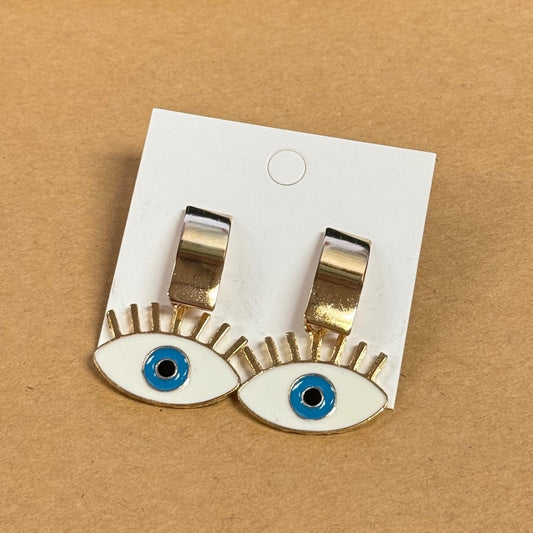 Evil Eye Dangle Earrings (2 Inch)