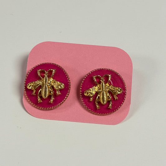 Queen Bee Stud Earrings (1 Inch)