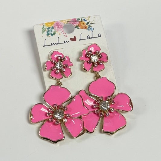 Floral Dangle Earrings (1.5x3 inch)