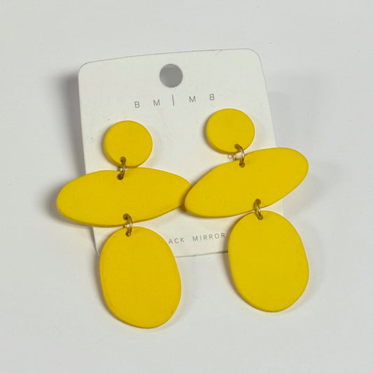 Yellow Dangle Earrings (2x3 Inch)