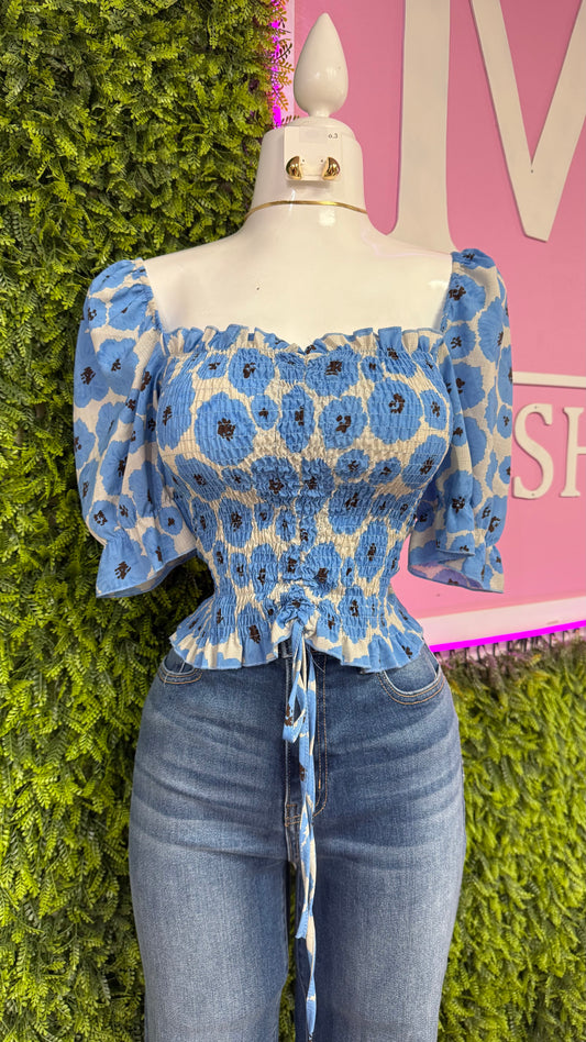 Floral Elastic Top