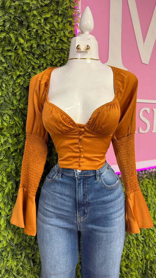 Satin Ruched Top