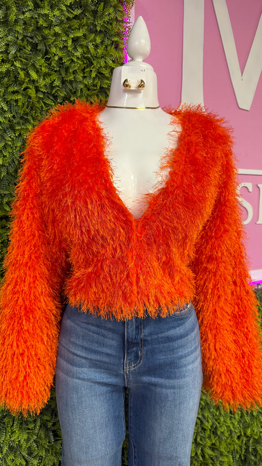 Orange Fringe Jacket