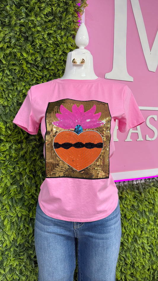 Pink Graphic T-Shirt
