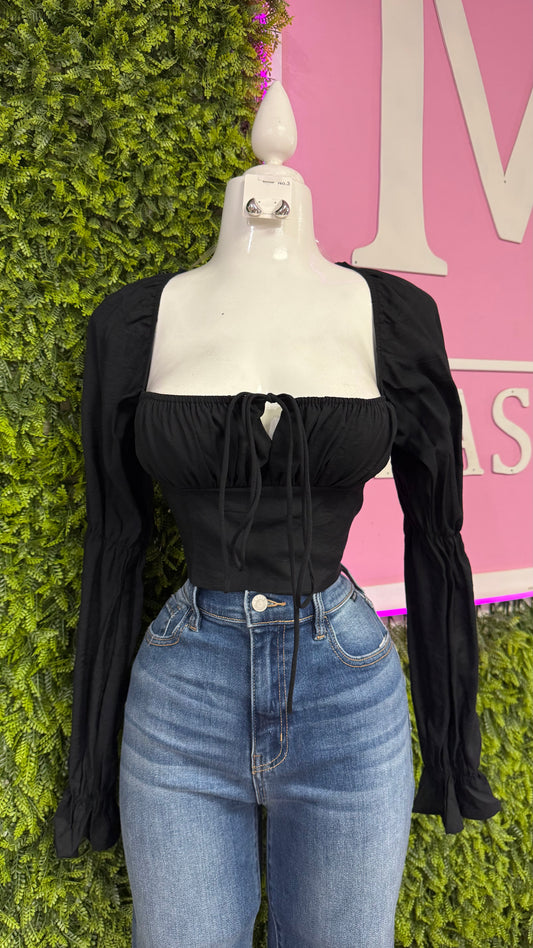Black Long Sleeve Top
