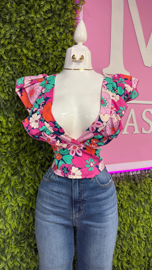 Multicolor Floral Top