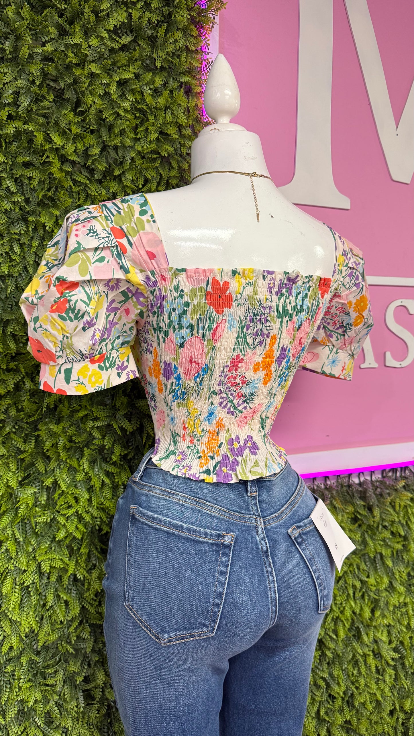 Floral Elastic Top