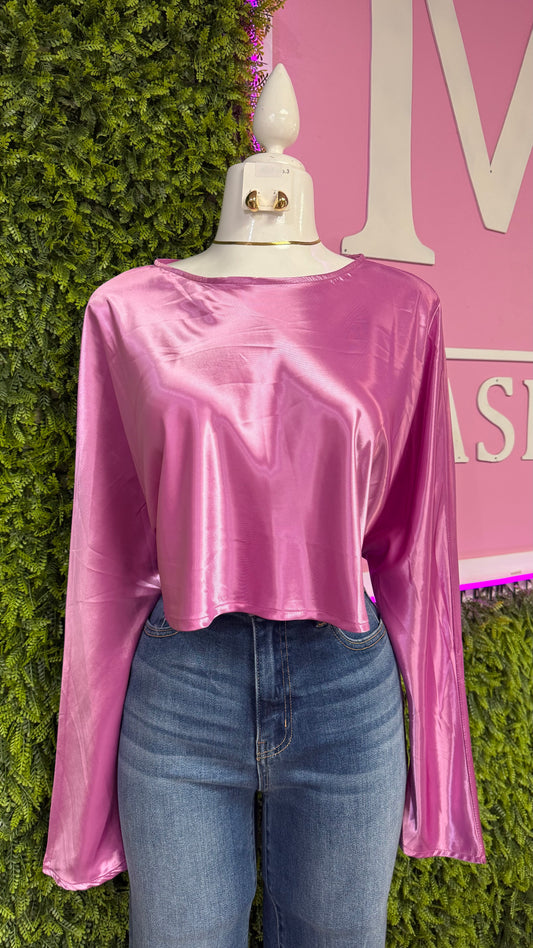 Lilac Satin Top