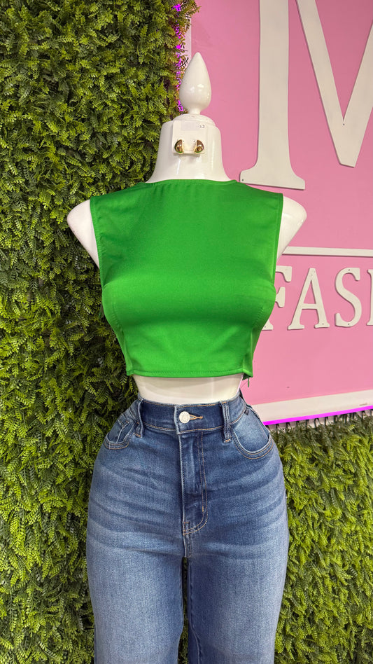 Satin Crop Top