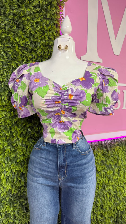 Floral Elastic Top