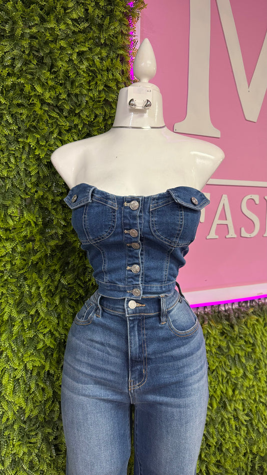 Denim Tube Top