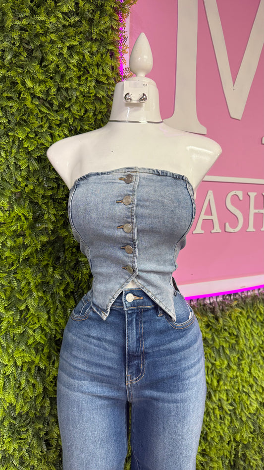 Denim Tube Top