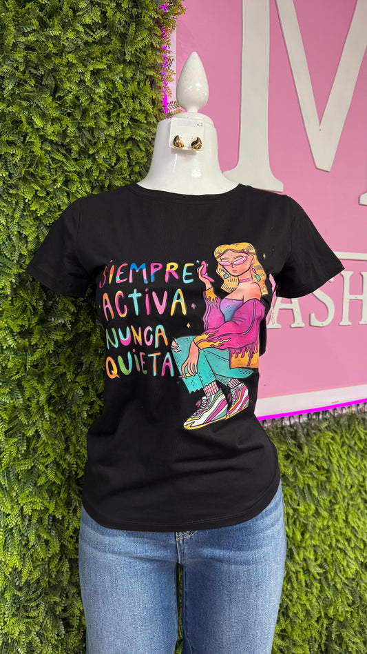 Black Graphic T-Shirt