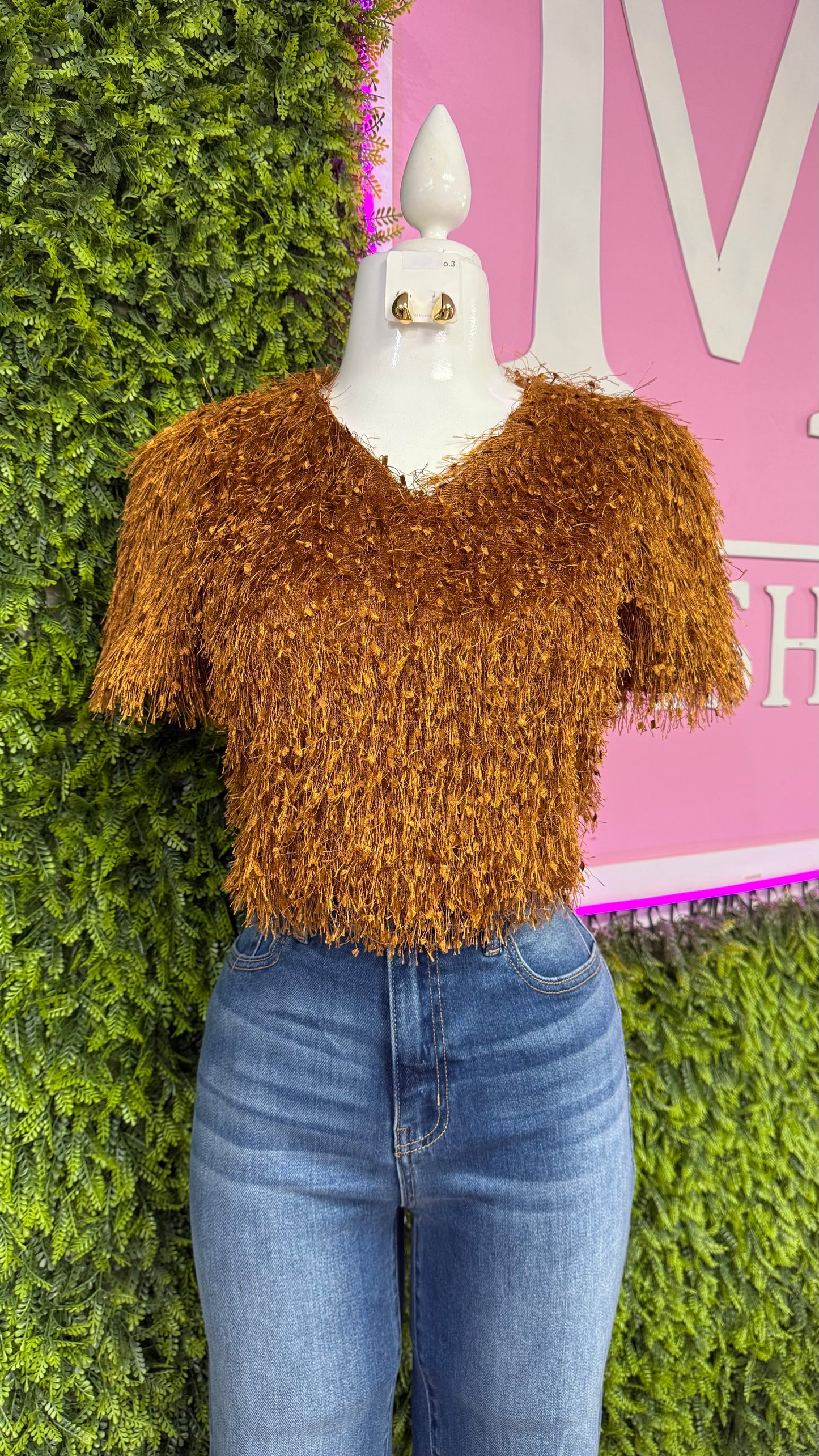 Copper Fringe Top
