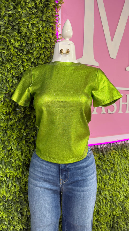 Green Metallic T-Shirt