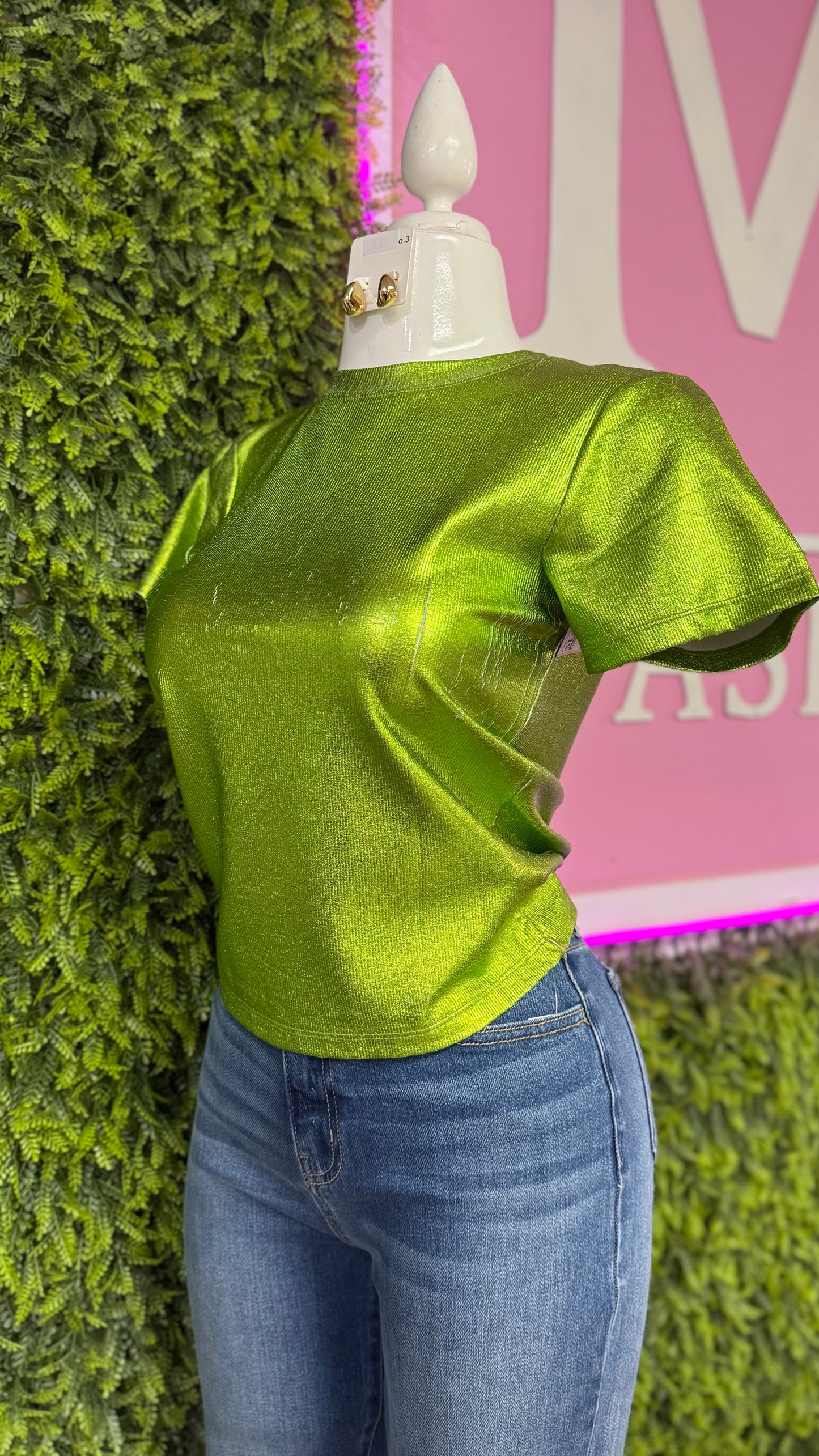 Green Metallic T-Shirt